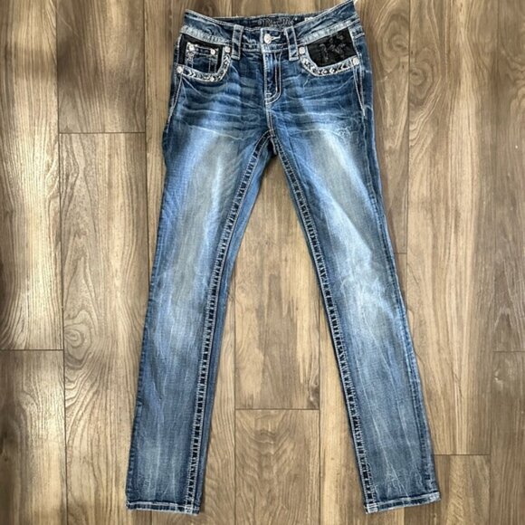 #256 Miss Me Mid-Rise Straight - 26 x 33.5 - Style MP8629T (Color: MK 528) - Picture 3 of 6